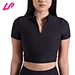 zipper crop tops